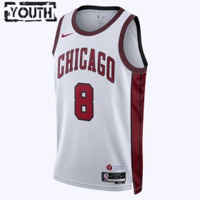 Dječji NBA Dres Chicago Bulls Zach Lavine 8 Nike 2022-23 City Edition Bijela Swingman